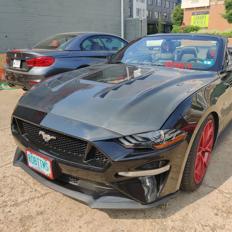 CMST Glass Transparent Hood for Ford Mustang S550.2 2018 - ON Aftermarket Carbon Fiber Part / Bodykit - Robot Bodykits