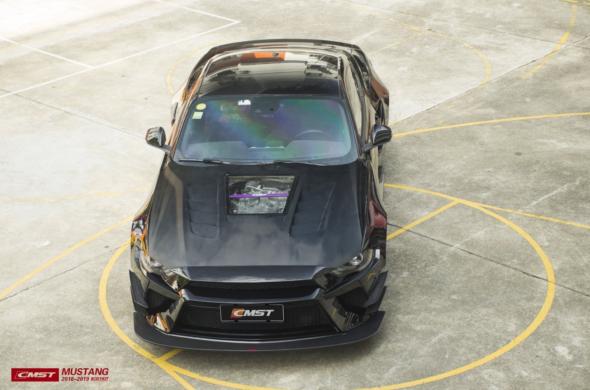 CMST Glass Transparent Hood for Ford Mustang S550.2 2018 - ON Aftermarket Carbon Fiber Part / Bodykit - Robot Bodykits