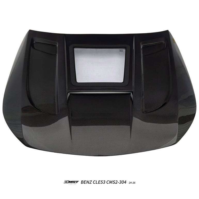 CMST Mercedes-AMG CLE 53 C236 2024-2026 Carbon Fibre Bonnet With Transparent Glass Aftermarket Carbon Fiber Part / Bodykit - Robot Bodykits