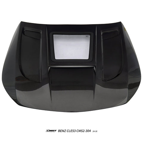CMST Mercedes-AMG CLE 53 C236 2024-2026 Carbon Fibre Bonnet With Transparent Glass Aftermarket Carbon Fiber Part / Bodykit - Robot Bodykits