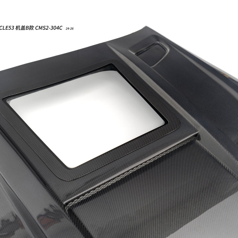 CMST Mercedes-AMG CLE 53 C236 2024-2026 Carbon Fibre Bonnet With Transparent Glass Aftermarket Carbon Fiber Part / Bodykit - Robot Bodykits