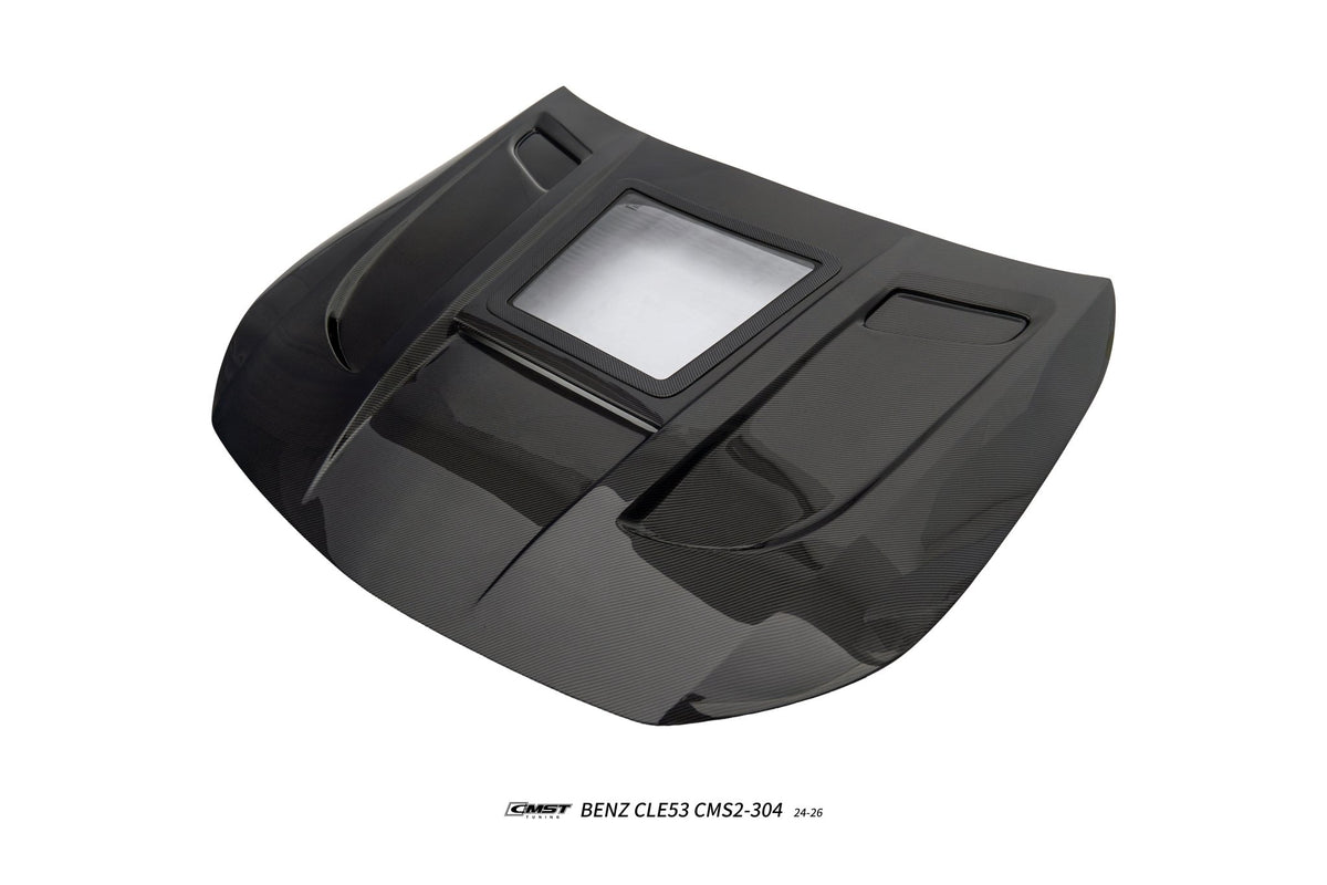 CMST Mercedes-AMG CLE 53 C236 2024-2026 Carbon Fibre Bonnet With Transparent Glass Aftermarket Carbon Fiber Part / Bodykit - Robot Bodykits