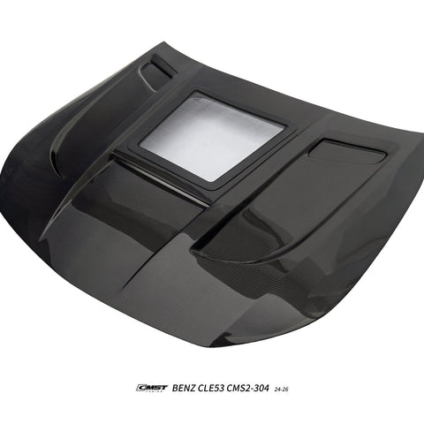 CMST Mercedes-AMG CLE 53 C236 2024-2026 Carbon Fibre Bonnet With Transparent Glass Aftermarket Carbon Fiber Part / Bodykit - Robot Bodykits