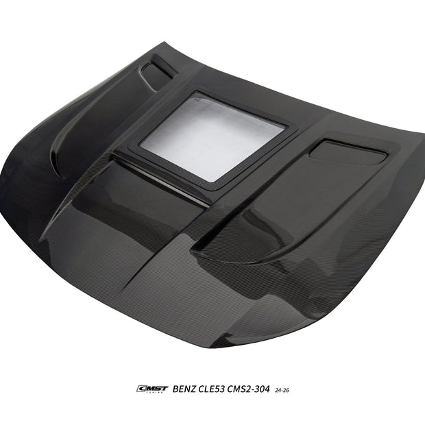 CMST Mercedes-AMG CLE 53 C236 2024-2026 Carbon Fibre Bonnet With Transparent Glass Aftermarket Carbon Fiber Part / Bodykit - Robot Bodykits