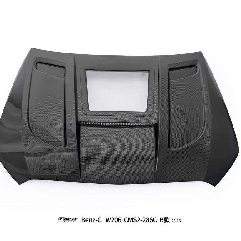 CMST Mercedes - Benz C - Class W206 Carbon Fibre Tempered Glass Bonnet V2 Aftermarket Carbon Fiber Part / Bodykit - Robot Bodykits