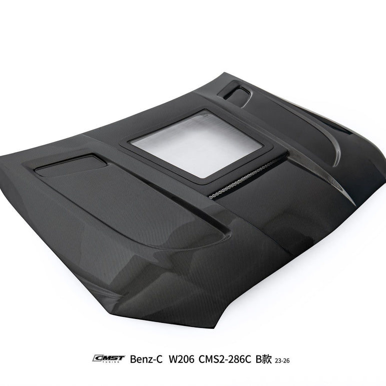CMST Mercedes - Benz C - Class W206 Carbon Fibre Tempered Glass Bonnet V2 Aftermarket Carbon Fiber Part / Bodykit - Robot Bodykits