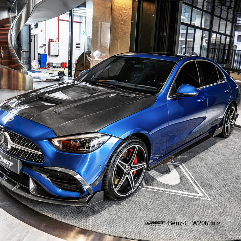 CMST Mercedes - Benz C - Class W206 Carbon Fibre Tempered Glass Bonnet V2 Aftermarket Carbon Fiber Part / Bodykit - Robot Bodykits