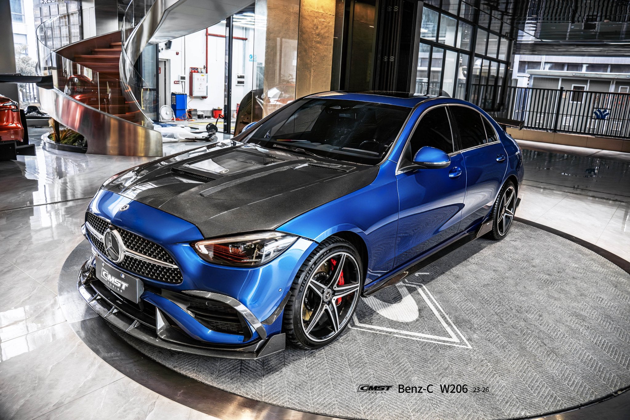 CMST Mercedes - Benz C - Class W206 Carbon Fibre Tempered Glass Bonnet V2 Aftermarket Carbon Fiber Part / Bodykit - Robot Bodykits