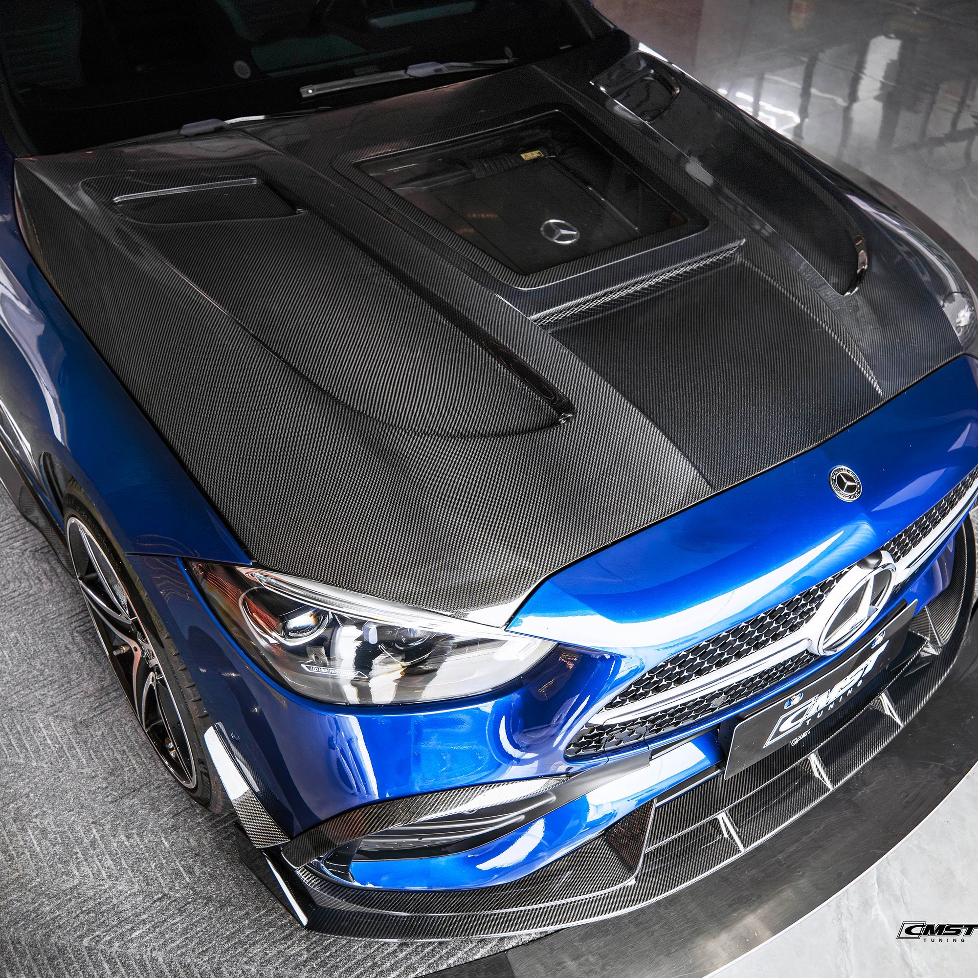 CMST Mercedes - Benz C - Class W206 Carbon Fibre Tempered Glass Bonnet V2 Aftermarket Carbon Fiber Part / Bodykit - Robot Bodykits
