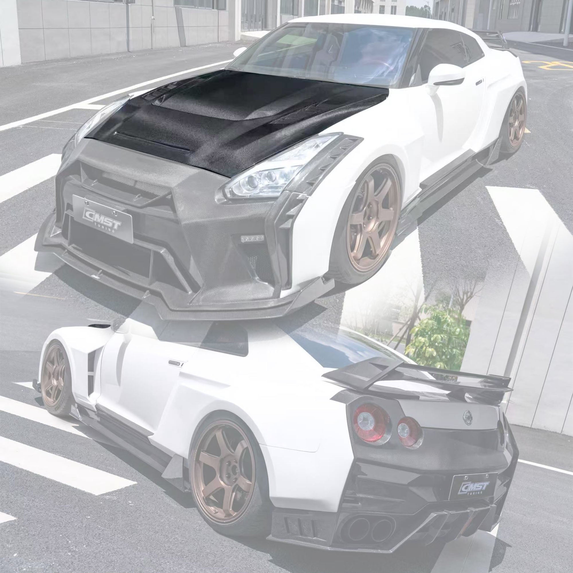 CMST Nissan GTR R35 Carbon Fibre Bonnet Aftermarket Carbon Fiber Part / Bodykit - Robot Bodykits