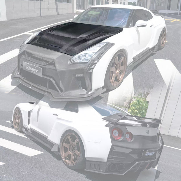 CMST Nissan GTR R35 Carbon Fibre Bonnet Aftermarket Carbon Fiber Part / Bodykit - Robot Bodykits