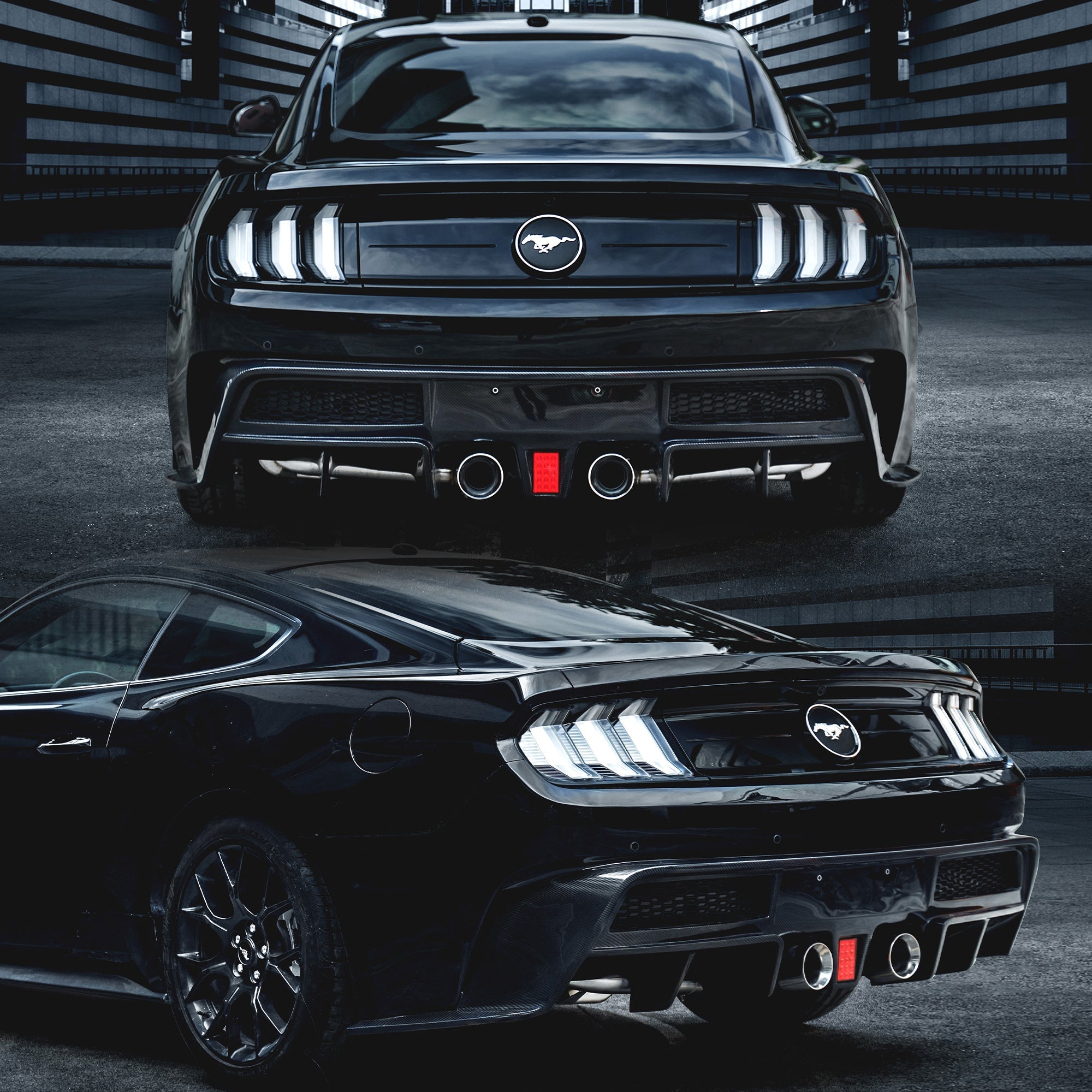 CMST Rear Bumper With Diffuser for Ford Mustang S550.1 S550.2 2015 - 2022 Aftermarket Carbon Fiber Part / Bodykit - Robot Bodykits