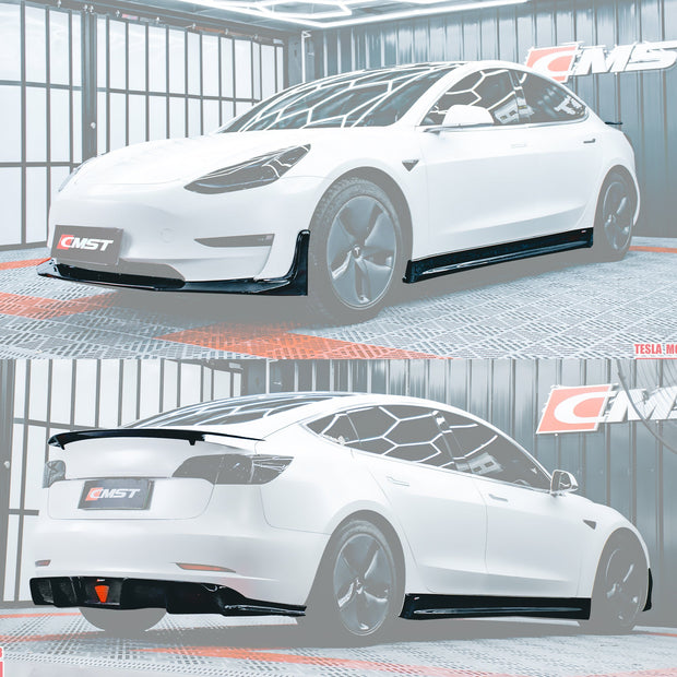 CMST Tesla Model 3 Carbon Fiber Full Body Kit Style E Aftermarket Carbon Fiber Part / Bodykit - Robot Bodykits