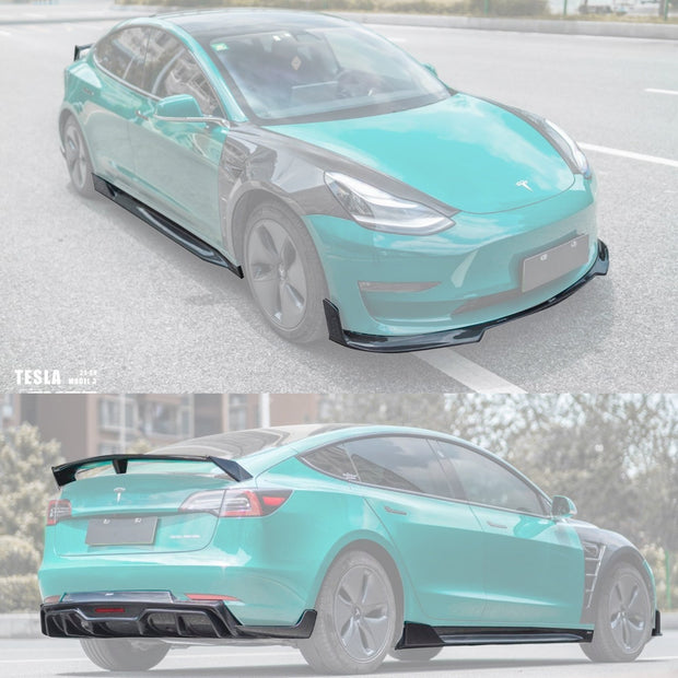 CMST Tesla Model 3 Carbon Fiber Full Body Kit Style F Aftermarket Carbon Fiber Part / Bodykit - Robot Bodykits