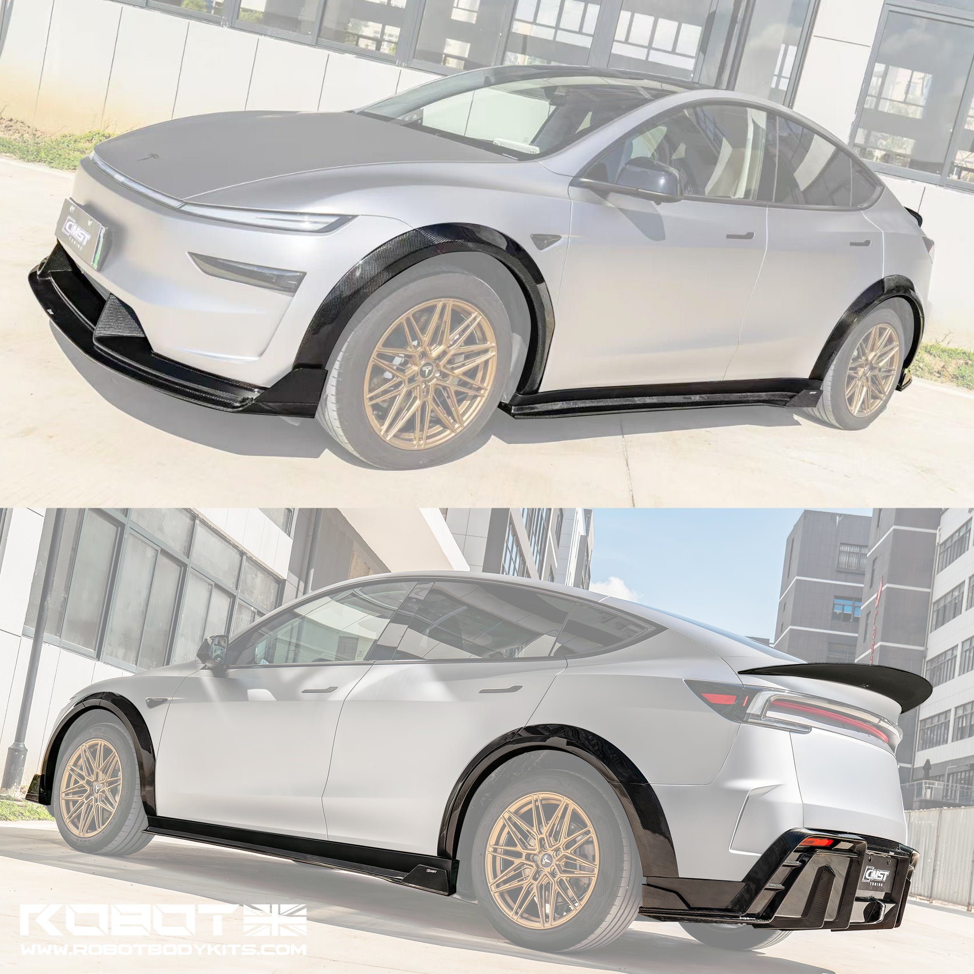 CMST Tesla Model Y Juniper (2024+) Full Carbon Fibre Bodykit + Wide Arch Extensions Aftermarket Carbon Fiber Part / Bodykit - Robot Bodykits