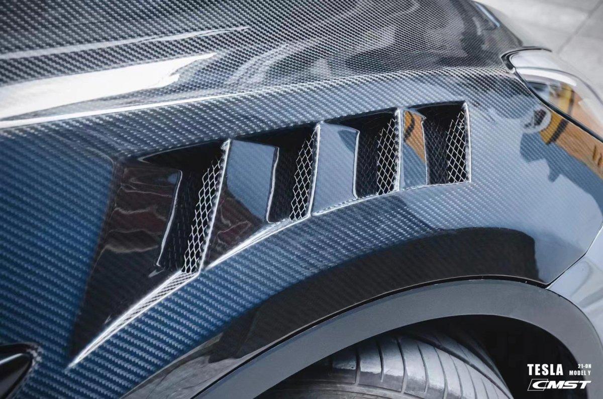 CMST Tesla Model Y Lightweight Dry-Carbon Fiber Front Fender Replacement Aftermarket Carbon Fiber Part / Bodykit - Robot Bodykits