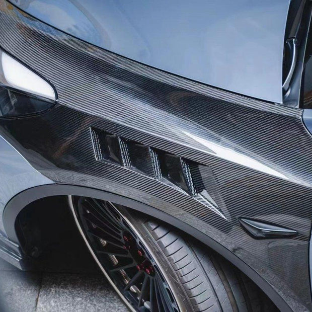 CMST Tesla Model Y Lightweight Dry-Carbon Fiber Front Fender Replacement Aftermarket Carbon Fiber Part / Bodykit - Robot Bodykits