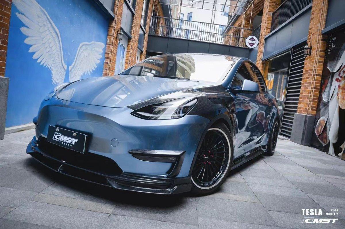 CMST Tesla Model Y Lightweight Dry-Carbon Fiber Front Fender Replacement Aftermarket Carbon Fiber Part / Bodykit - Robot Bodykits