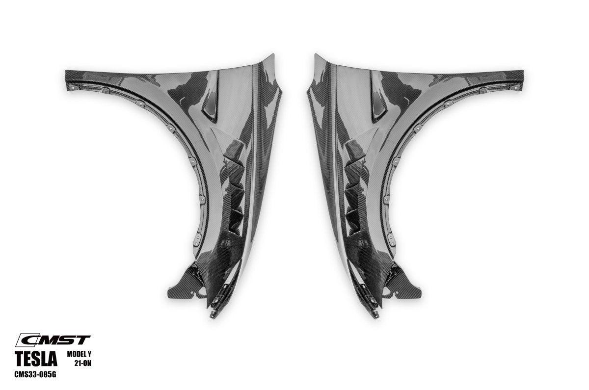 CMST Tesla Model Y Lightweight Dry-Carbon Fiber Front Fender Replacement Aftermarket Carbon Fiber Part / Bodykit - Robot Bodykits
