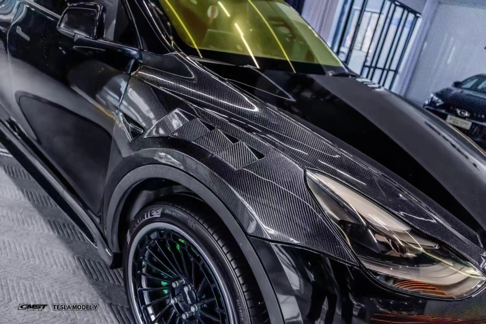 CMST Tesla Model Y Lightweight Dry-Carbon Fiber Front Fender Replacement Aftermarket Carbon Fiber Part / Bodykit - Robot Bodykits