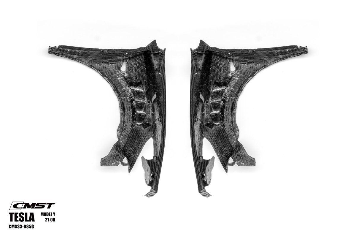 CMST Tesla Model Y Lightweight Dry-Carbon Fiber Front Fender Replacement Aftermarket Carbon Fiber Part / Bodykit - Robot Bodykits