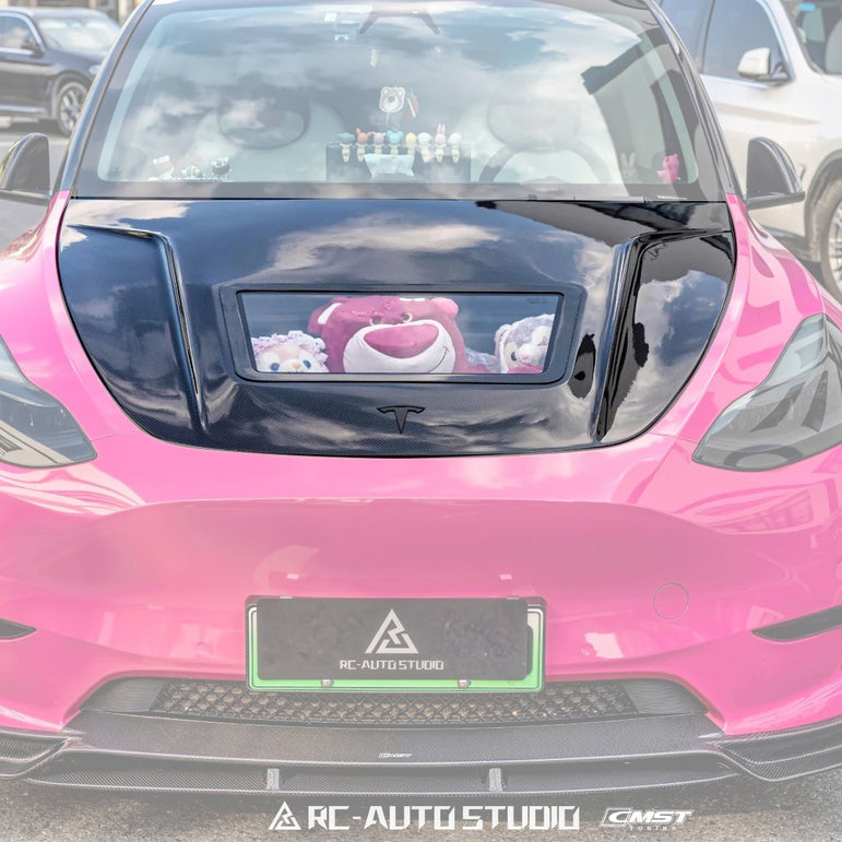 CMST Tuning Carbon Fiber Hood Clearview Glass Transparent for Tesla Model Y