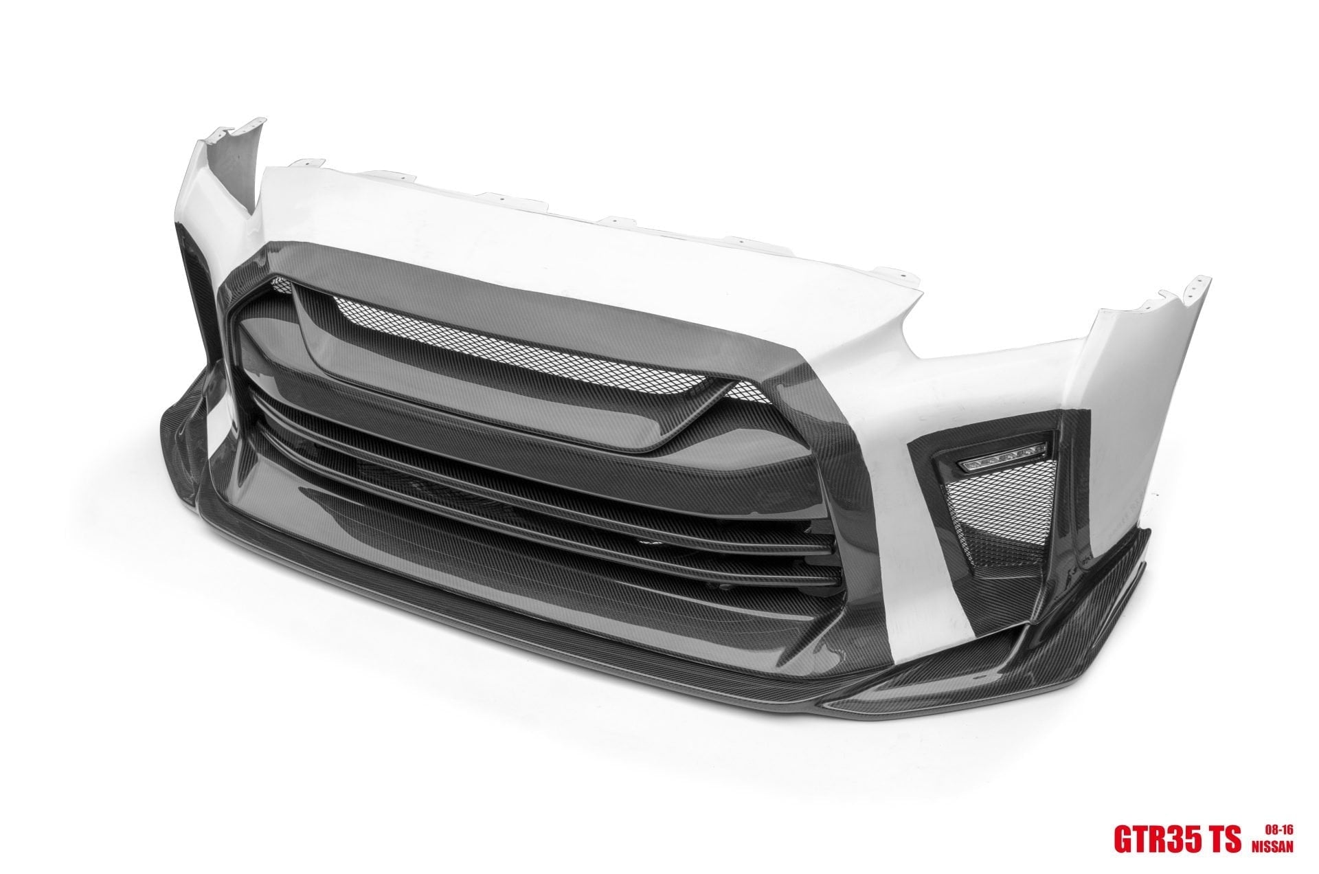CMST TS Style Front Bumper & Front Lip for Nissan GTR GT-R R35 2008-2022 Carbon Fiber / FRP Aftermarket Carbon Fiber Part / Bodykit - Robot Bodykits