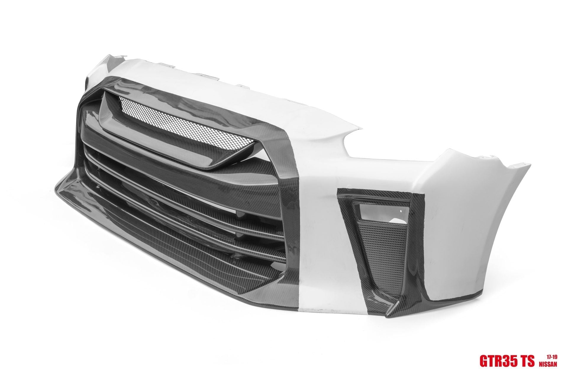 CMST TS Style Front Bumper & Front Lip for Nissan GTR GT - R R35 2008 - 2022 Carbon Fiber / FRP Aftermarket Carbon Fiber Part / Bodykit - Robot Bodykits