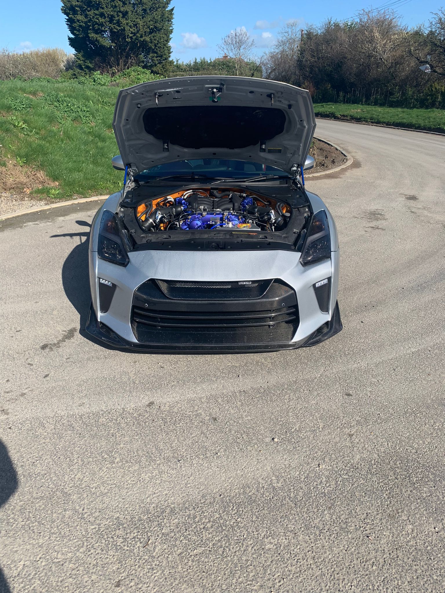 CMST TS Style Front Bumper & Front Lip for Nissan GTR GT - R R35 2008 - 2022 Carbon Fiber / FRP Aftermarket Carbon Fiber Part / Bodykit - Robot Bodykits