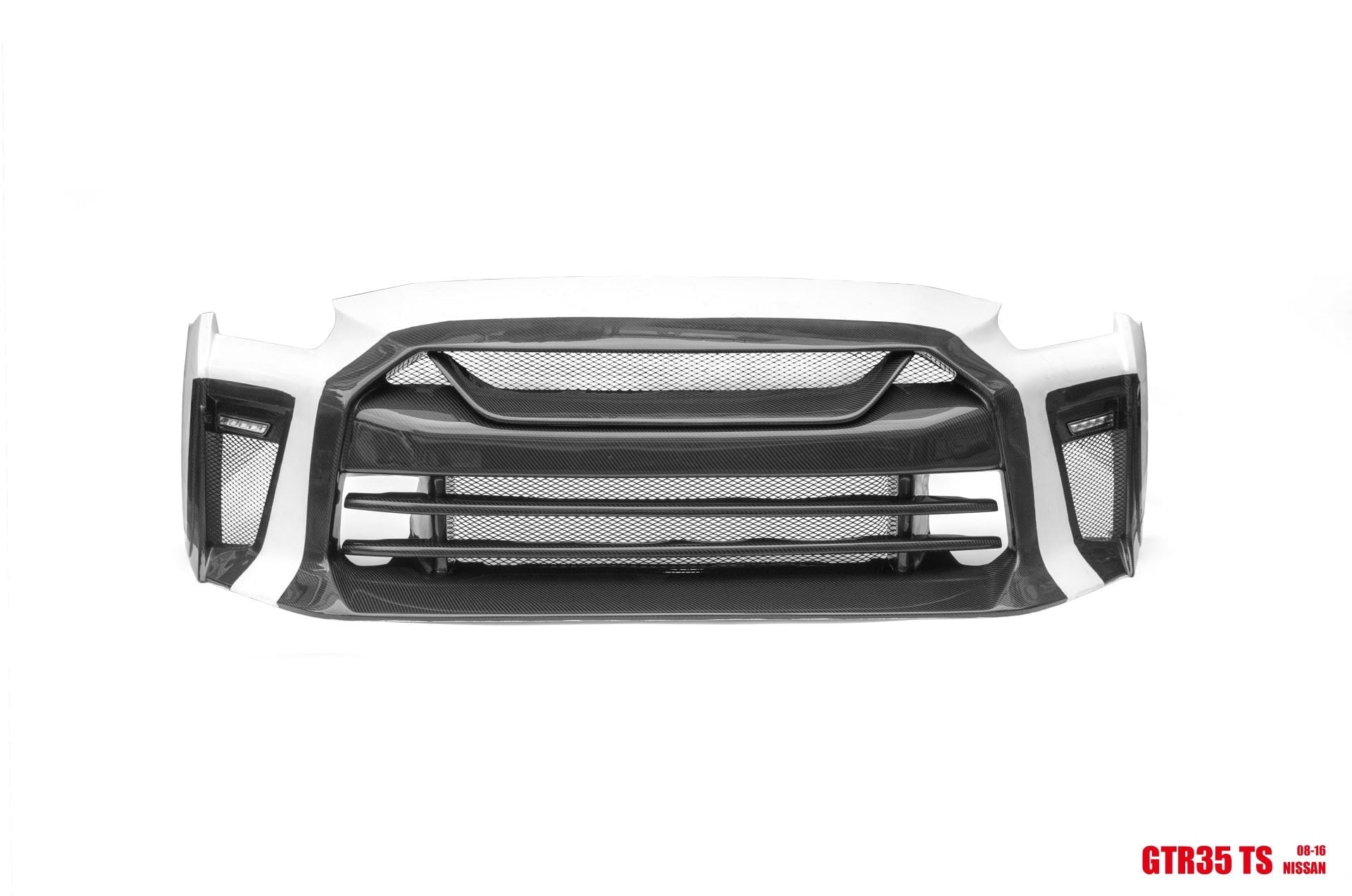 CMST TS Style Front Bumper & Front Lip for Nissan GTR GT - R R35 2008 - 2022 Carbon Fiber / FRP Aftermarket Carbon Fiber Part / Bodykit - Robot Bodykits