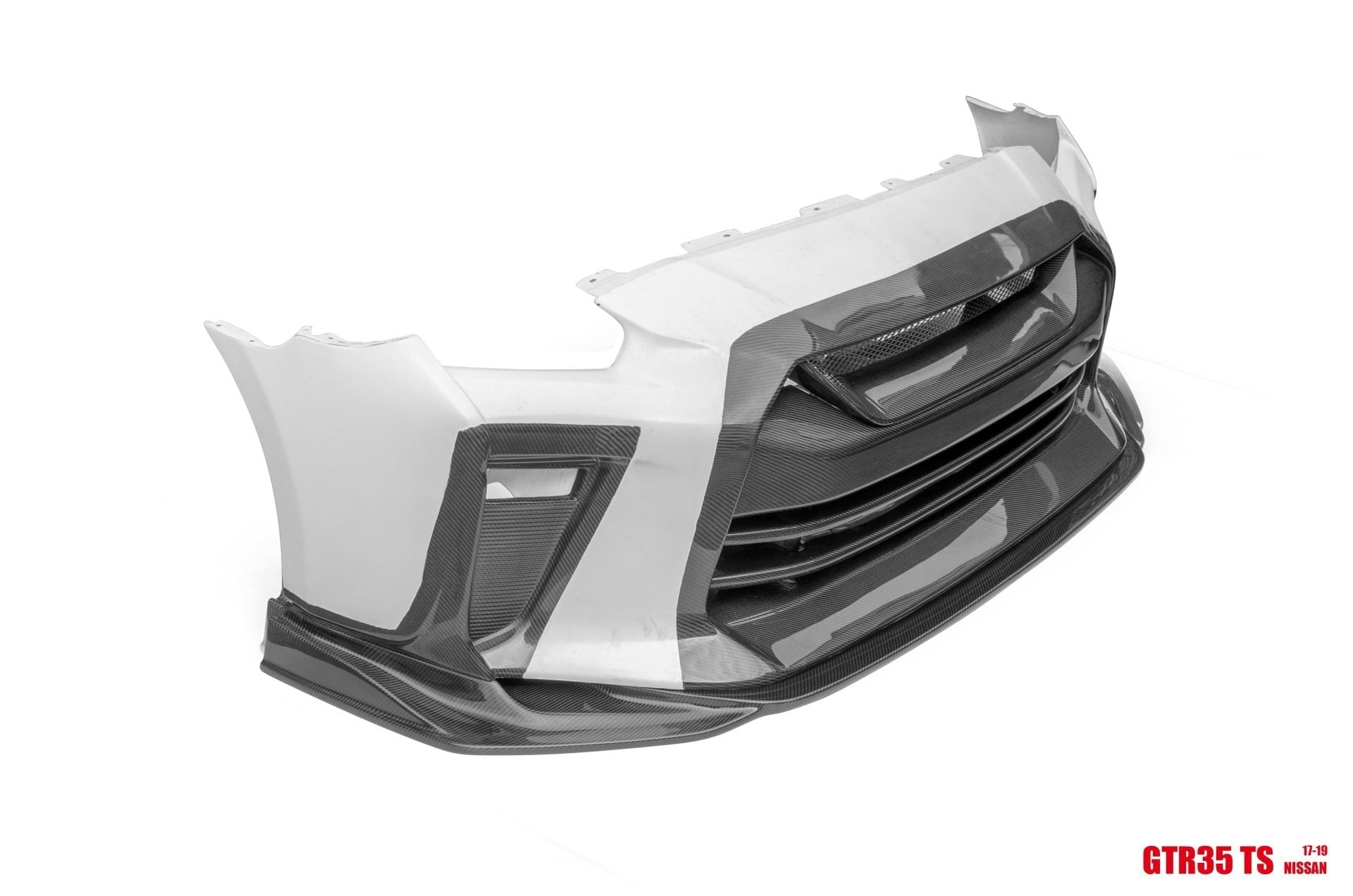 CMST TS Style Front Bumper & Front Lip for Nissan GTR GT - R R35 2008 - 2022 Carbon Fiber / FRP Aftermarket Carbon Fiber Part / Bodykit - Robot Bodykits