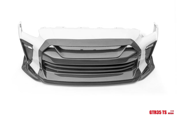 CMST TS Style Front Bumper & Front Lip for Nissan GTR GT-R R35 2008-2022 Carbon Fiber / FRP Aftermarket Carbon Fiber Part / Bodykit - Robot Bodykits