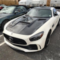 CMST Carbon Fiber Clear View Tempered Glass Transparent Hood Black Series Style for Mercedes Benz C190 AMG GT GTS GTC GTR 2015-2021 - Robot Bodykits