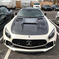 CMST Carbon Fiber Clear View Tempered Glass Transparent Hood Black Series Style for Mercedes Benz C190 AMG GT GTS GTC GTR 2015-2021 - Robot Bodykits