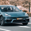 CMST Tuning Carbon Fiber Front Bumper for Tesla Model 3 Ver.1 with Carbon Fiber Canards & Front Lip Aftermarket Carbon Fiber Part / Bodykit - Robot Bodykits