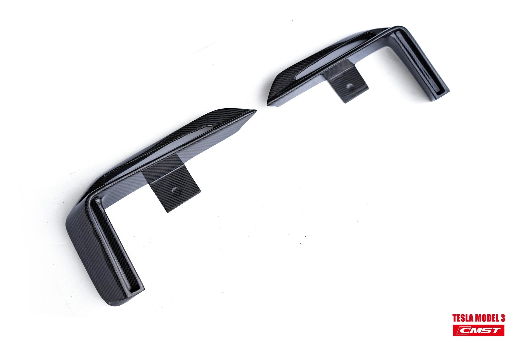 CMST Tuning Carbon Fiber Front Bumper for Tesla Model 3 Ver.1 with Carbon Fiber Canards & Front Lip Aftermarket Carbon Fiber Part / Bodykit - Robot Bodykits