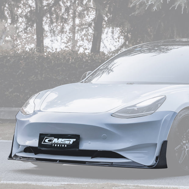 CMST Tuning Carbon Fiber Front Bumper & Front Lip for Tesla Model 3 Ver.2 Aftermarket Carbon Fiber Part / Bodykit - Robot Bodykits