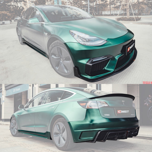 CMST Tuning Carbon Fiber Full Body Kit Style D for Tesla Model 3 Aftermarket Carbon Fiber Part / Bodykit - Robot Bodykits