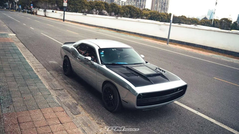CMST Carbon Fiber Glass Clearview Hood Bonnet for Dodge Challenger 2008-ON - Robot Bodykits