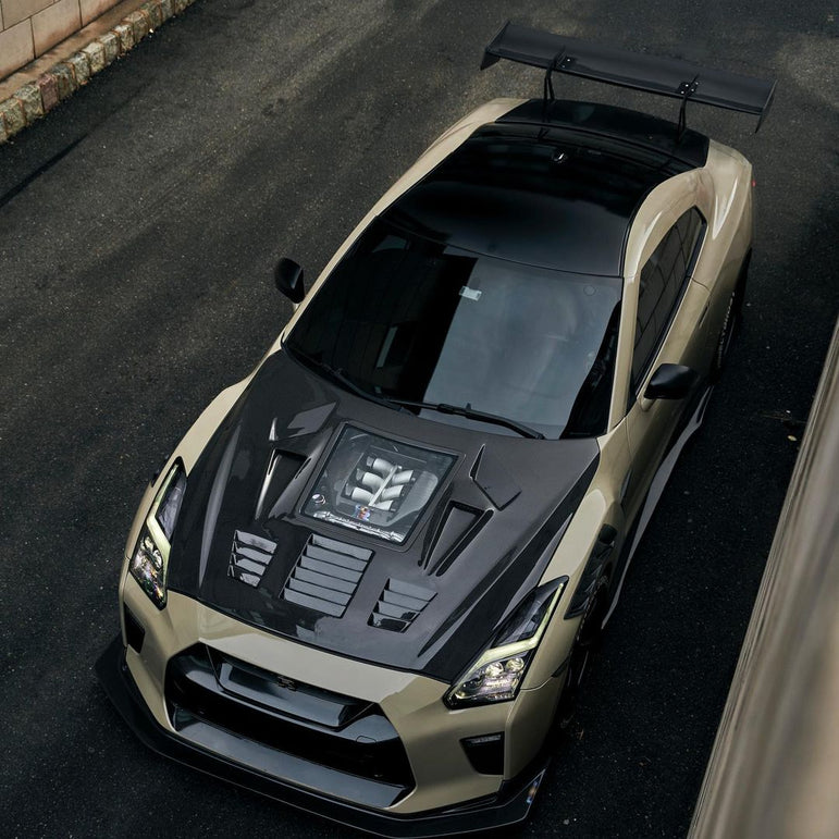 CMST Tuning Carbon Fiber Glass Transparent Hood Ver.2 For Nissan GTR GT-R R35 2017-2022 Aftermarket Carbon Fiber Part / Bodykit - Robot Bodykits