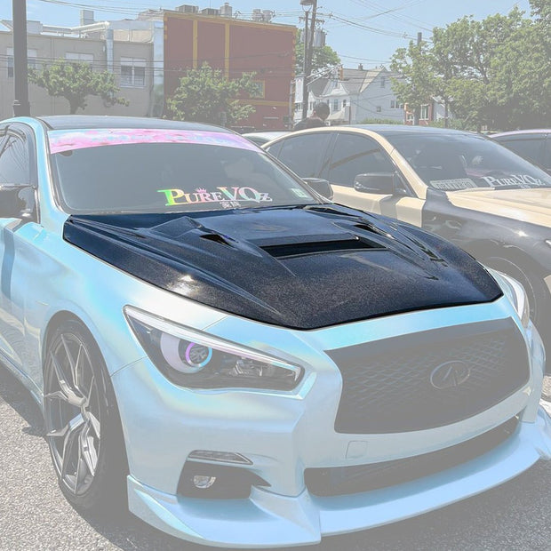 CMST Tuning Carbon Fiber Hood Bonnet for Infiniti Q50 2014-2022 Aftermarket Carbon Fiber Part / Bodykit - Robot Bodykits