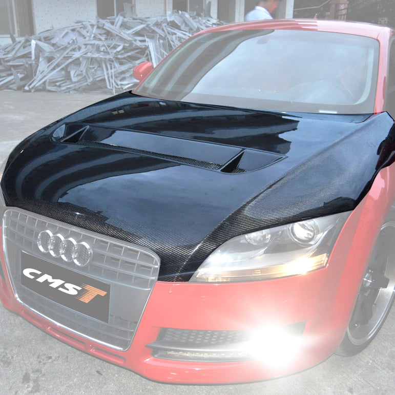 CMST Tuning Carbon Fiber Hood Bonnet Ver.1 For Audi TT TTS MK2 8J 2007-2015 Aftermarket Carbon Fiber Part / Bodykit - Robot Bodykits