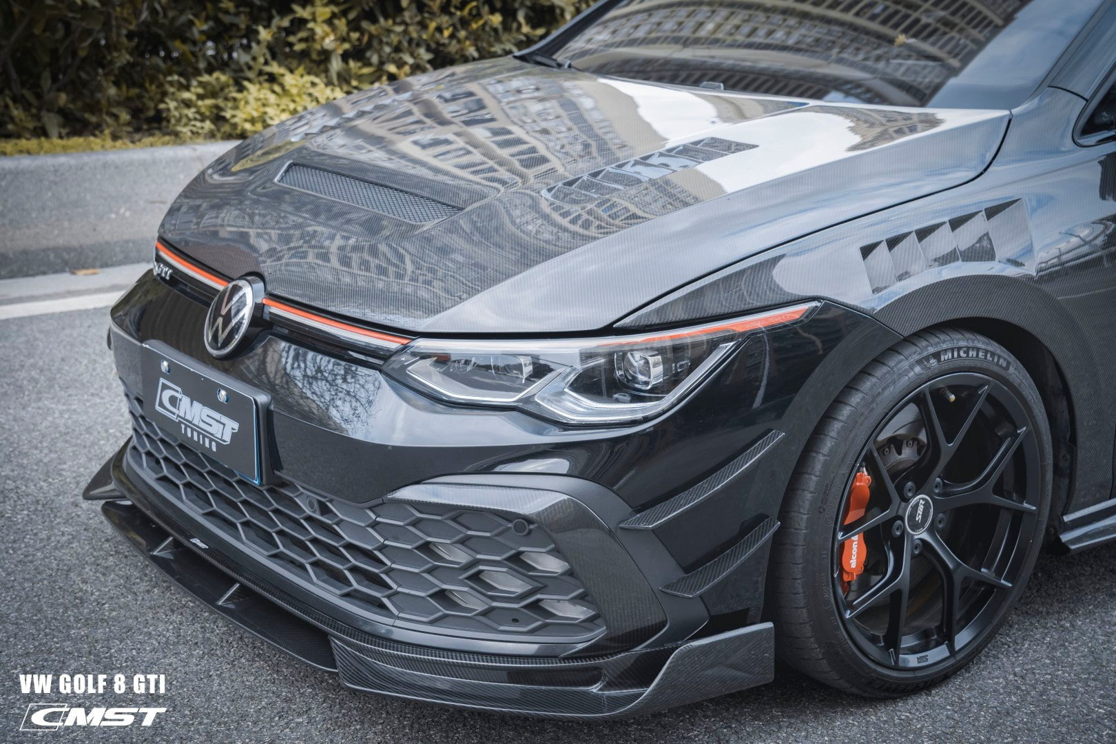 CMST Tuning Carbon Fiber Hood Bonnet Ver.1 for Volkswagen Golf & GTI & Golf R MK8 Aftermarket Carbon Fiber Part / Bodykit - Robot Bodykits
