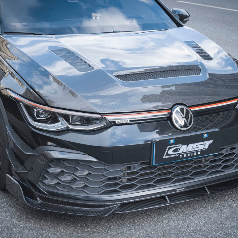 CMST Tuning Carbon Fiber Hood Bonnet Ver.1 for Volkswagen Golf & GTI & Golf R MK8 Aftermarket Carbon Fiber Part / Bodykit - Robot Bodykits