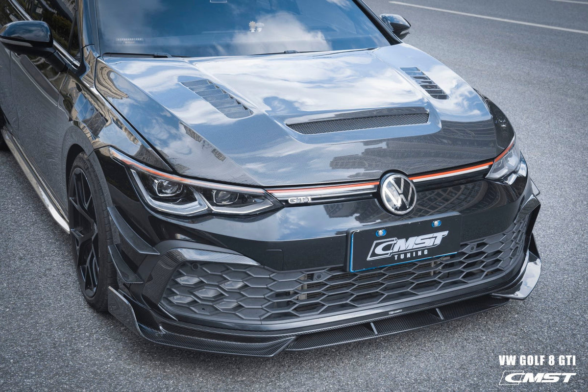 CMST Tuning Carbon Fiber Hood Bonnet Ver.1 for Volkswagen Golf & GTI & Golf R MK8 Aftermarket Carbon Fiber Part / Bodykit - Robot Bodykits