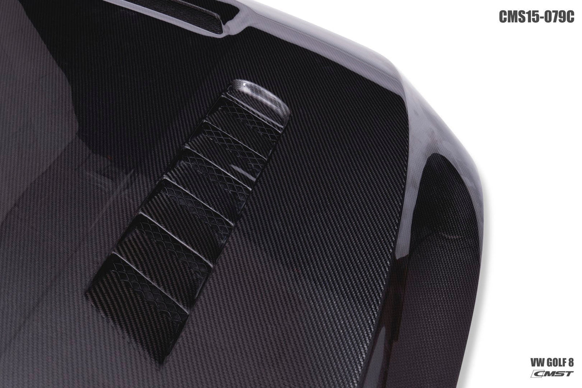CMST Tuning Carbon Fiber Hood Bonnet Ver.1 for Volkswagen Golf & GTI & Golf R MK8 Aftermarket Carbon Fiber Part / Bodykit - Robot Bodykits