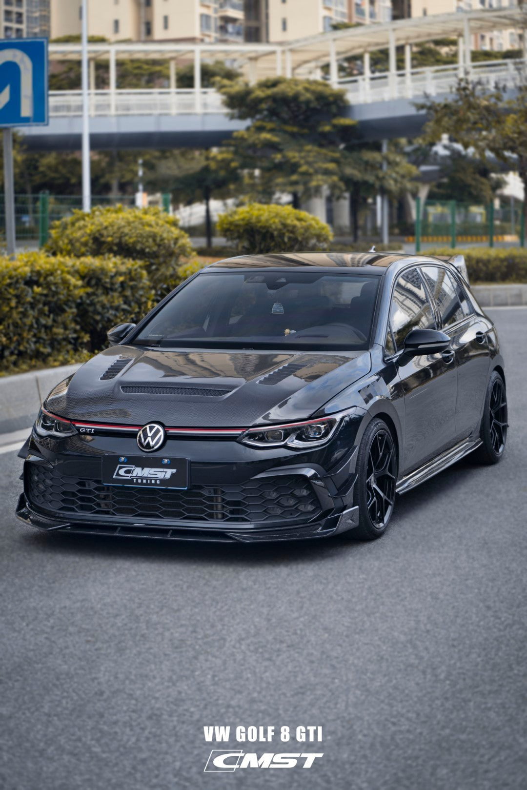 CMST Tuning Carbon Fiber Hood Bonnet Ver.1 for Volkswagen Golf & GTI & Golf R MK8 Aftermarket Carbon Fiber Part / Bodykit - Robot Bodykits