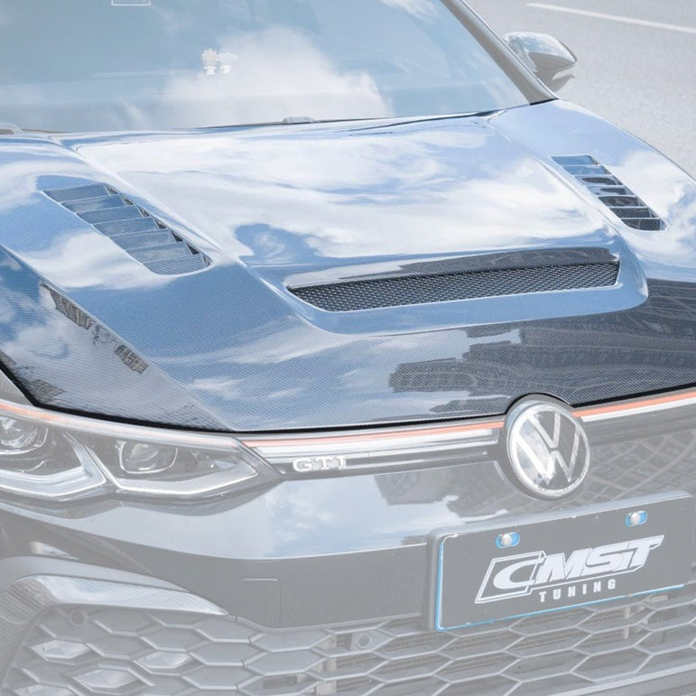 CMST Tuning Carbon Fiber Hood Bonnet Ver.1 for Volkswagen Golf & GTI & Golf R MK8 Aftermarket Carbon Fiber Part / Bodykit - Robot Bodykits