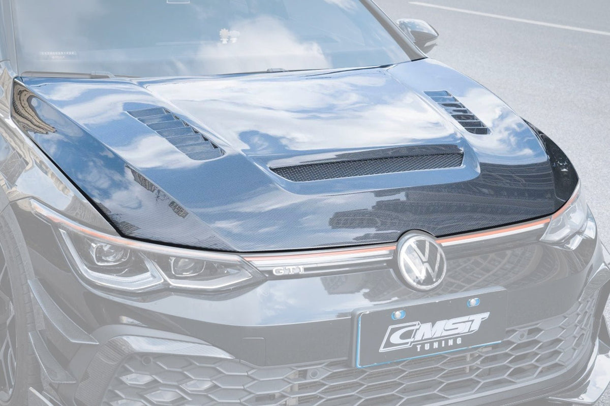 CMST Tuning Carbon Fiber Hood Bonnet Ver.1 for Volkswagen Golf & GTI & Golf R MK8 Aftermarket Carbon Fiber Part / Bodykit - Robot Bodykits