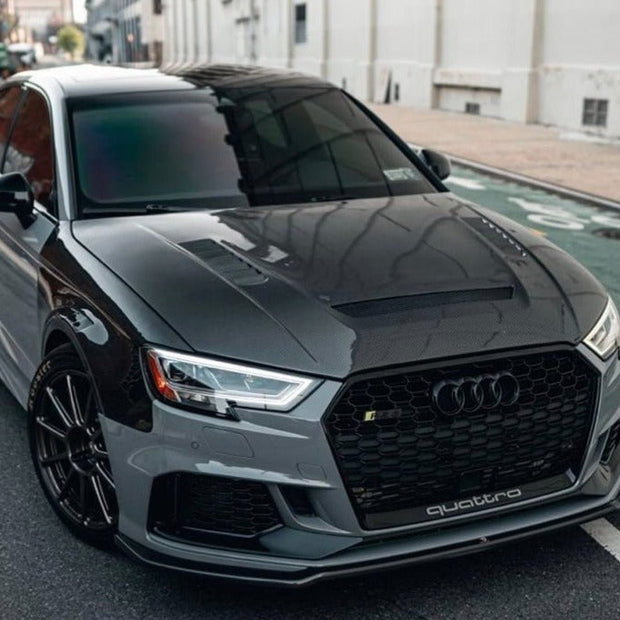 CMST Tuning Carbon Fiber Hood Bonnet Ver.2 for Audi RS3 A3 A3 S Line 2014-2020 Sedan Aftermarket Carbon Fiber Part / Bodykit - Robot Bodykits